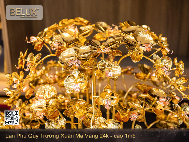Chậu lan phú quý trường xuân dát vàng 24k&nbsp;